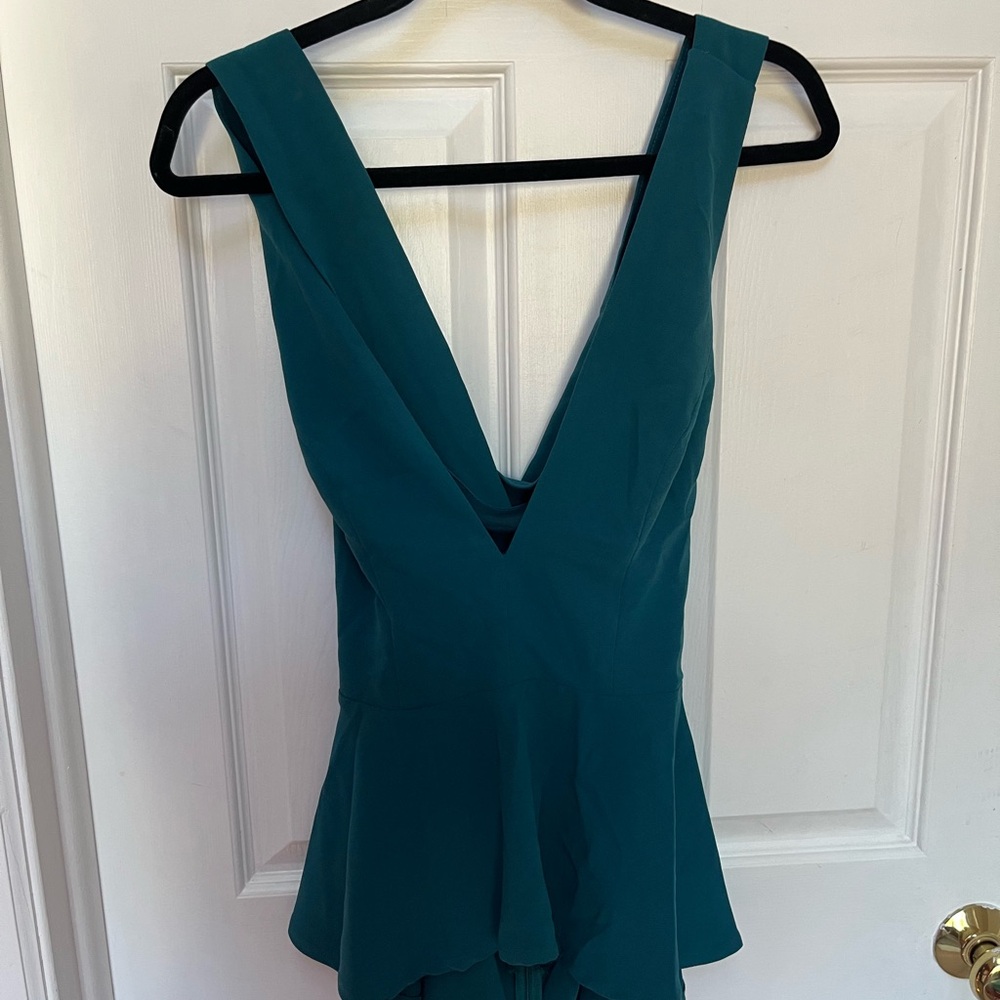 UNIQUE Lovers + Friends Dark Teal Top